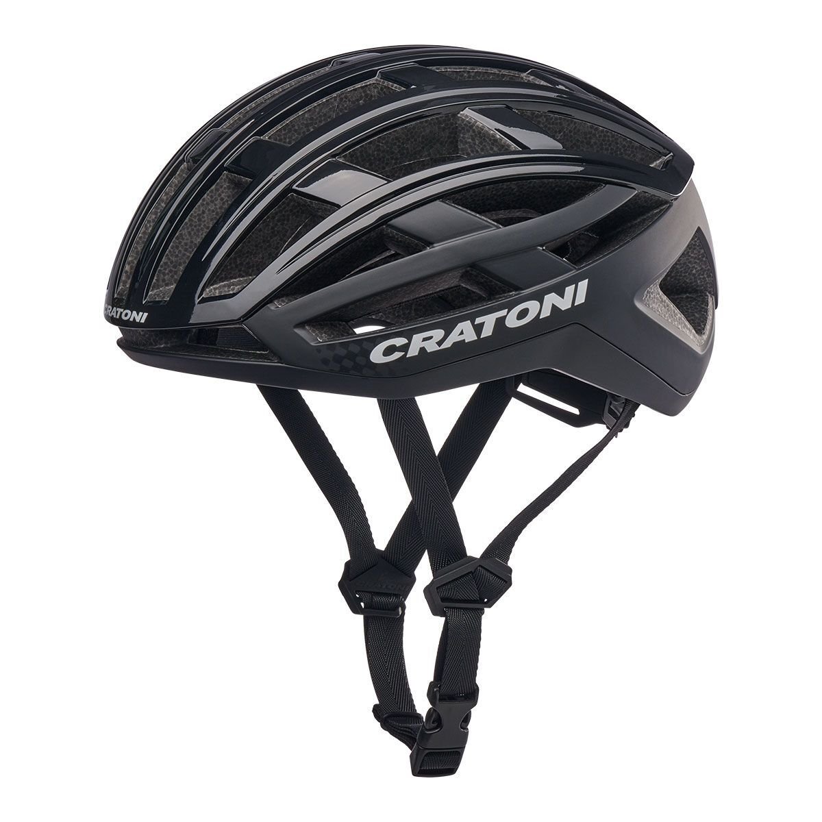 Kask rowerowy szosowy/gravel CRATONI C-AirLite, czarny błyszczący