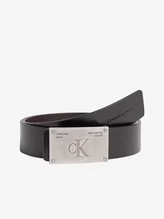 Calvin Klein Jeans Męski pasek z ćwiekami REV 40 mm CKJ, czarny/gorzki brązowy, 110 - Paski - miniaturka - grafika 1