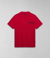 Koszulki męskie - t-shirt napapijri s-martre np0a4hqb r251 red barberry - miniaturka - grafika 1