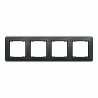Klawisze i ramki - Sedna Design, ramka 4-krotna, czarny antracyt, SCHNEIDER - miniaturka - grafika 1