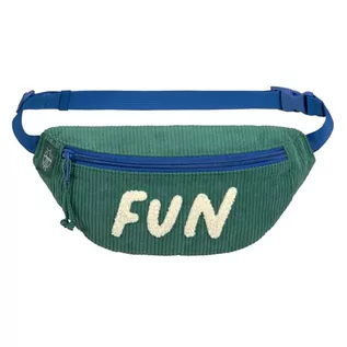 Torebki damskie - LÄSSIG Dziecięca torba na ramię z regulowanym paskiem/mini Bum Bag Cord Fun Ocean Green, zielony, Dziecięca torba na brzuch - grafika 1