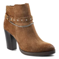 Botki damskie - Rude Botki Carinii Damskie Modne Buty Na Obcasie - miniaturka - grafika 1