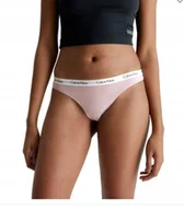 Majtki damskie - CALVIN KLEIN DAMSKIE MAJTKI STRINGI RÓŻOWE Z LOGO S TIA - miniaturka - grafika 1