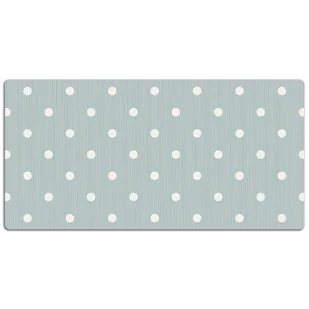 Duża mata na biurko Białe kropki na błękicie 120x60 cm - Podkładki na biurko - miniaturka - grafika 1