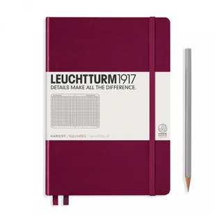Notatnik Leuchtturm1917 Medium A5, Kratka, Bordowy - Notesy i bloczki - miniaturka - grafika 1