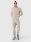 Spodnie sportowe męskie - 4F Spodnie dresowe joggery męskie - beżowe 3XL - miniaturka - grafika 1