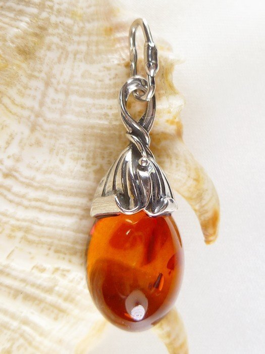 Wisiorek srebrny z bursztynem 621-75