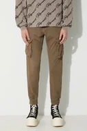 Spodnie męskie - Alpha Industries spodnie męskie kolor brązowy - miniaturka - grafika 1