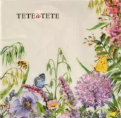 Folia, papier śniadaniowy, serwetki - Serwetki Kwiaty 33x33cm 20szt - PAW - miniaturka - grafika 1