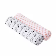 Otulacze - Lassig Little Chums, Otulacz-Kocyk mulinowy, 120x120 cm, Mysz, 2 szt. - miniaturka - grafika 1