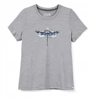 Koszulki i topy damskie - Smartwool W'S Merino Sport 150 Dragonfly Summit Short Sleeve Graphic Tee Slim Fit, 545, S - miniaturka - grafika 1