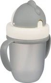 Kubki dla dzieci - Canpol Kubek szary ze składaną rurką 210ml 9m+ Canpol - miniaturka - grafika 1