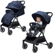 Wózki dziecięce - WÓZEK DZIECIĘCY SPACERÓWKA LITTLE RIDER ZEFIR GRANATOWY - miniaturka - grafika 1