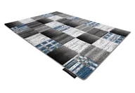 Dywany - Dywan ALTER Siena Kwadraty kratka niebieski 140x190 cm - miniaturka - grafika 1