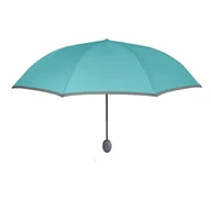 Parasole - Parasol damski Perletti Technology półautomatyczny składany oblamówka turkusowy - miniaturka - grafika 1
