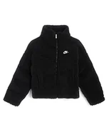 Kurtki damskie - NIKE Damska kurtka City Sherpa, czarna/biała, L - miniaturka - grafika 1