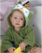 Bluzki dla niemowląt - Slowmoose Cartoon Hooded, Ręcznik do szlafroka dla dziecka Zielony 24M - miniaturka - grafika 1