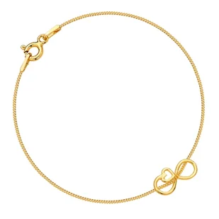 MYNESS Bransoletka z  nieskończoność z sercem - Bransoletki - miniaturka - grafika 1