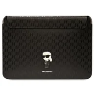Etui i futerały do telefonów - Karl Lagerfeld Sleeve KLCS16SAKHPKK 16" czarny/black Saffiano Monogram Ikonik - miniaturka - grafika 1
