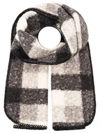 Apaszki i szaliki damskie - Zwillingsherz Szal "Karo & Teddy" w kolorze kremowo-czarnym - miniaturka - grafika 1