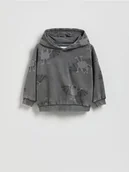 Bluzy i sweterki niemowlęce - Reserved - Bluza oversize z nadrukiem - czarny - miniaturka - grafika 1