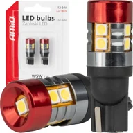 Żarówki samochodowe - Żarówki led canbus t10 w5w 9 smd 3030 white 12v 24v amio-04242 - miniaturka - grafika 1