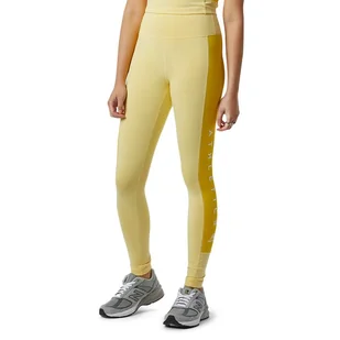 Legginsy New Balance WP23501HCM - żółte - Spodnie sportowe damskie - miniaturka - grafika 1