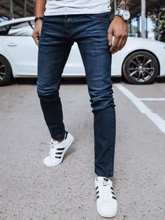 Spodnie męskie - Spodnie męskie jeansowe niebieskie Dstreet UX4034 - grafika 1