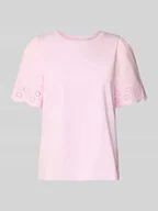 Koszulki i topy damskie - T-shirt z haftem angielskim model ‘CELIANA’ - miniaturka - grafika 1