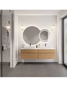 Lustra - Zestaw luster łazienkowych z podświetleniem - ASTERIA LED, Wymiar: FI40 + FI60 - miniaturka - grafika 1