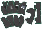 Dywaniki samochodowe - Zestaw Maty wykonane dla HONDA S2000 roku od 2001 do 2009 roku w dywanach samochodowych Made in Italy GRIGI Zielona krawędź - miniaturka - grafika 1