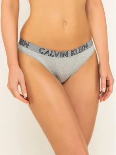 Majtki damskie - Calvin Klein Underwear Stringi Ultimate 000QD3636E Szary - grafika 1