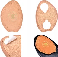 Akcesoria obuwnicze - G10-63 BEŻOWE PÓŁWKŁADKI DO BUTÓW POD ŚRÓDSTOPIE PODUSZKI SKÓRA KOREK 2 szt - miniaturka - grafika 1