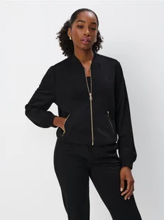 Mohito - Czarna bluza z zamkiem - czarny - Bluzy damskie - miniaturka - grafika 1