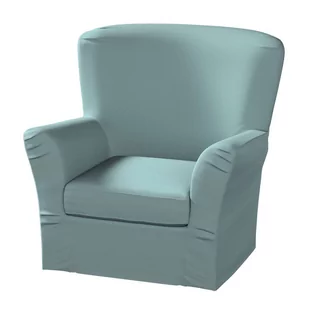 Dekoria pl pl Pokrowiec na fotel Tomelilla z zakładkami eukaliptusowy błękit 78 x 60 x 88 cm Cotton Panama 649-702-40 - Pokrowce na fotele - miniaturka - grafika 1