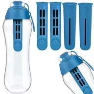 Butelki filtrujące - Zestaw Butelka Filtrująca Dafi 0,7L + 2 Filtry Dafi + 2 Filtry Wessper (Zamiennik), Niebieska - miniaturka - grafika 1