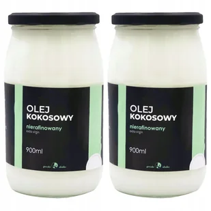 Olej Kokosowy Nierafinowany Virgin Pakiet 2X 900Ml - Zdrowa żywność - miniaturka - grafika 1