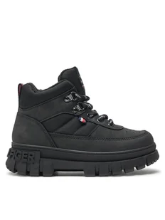 Tommy Hilfiger Trzewiki Lace-Up Bootie T3X5-33707-1492 M Czarny - Buty dla chłopców - miniaturka - grafika 1