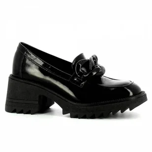 Czarne lakierowane mokasyny CARINII - Carinii - Mokasyny damskie - miniaturka - grafika 1