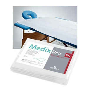 Prześcieradło jednorazowe 150cm x 210cm białe 40g MedixPro 5szt - Kosmetyczne akcesoria jednorazowe - miniaturka - grafika 1