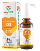 Suplementy naturalne - MyVita SILVER WITAMINA D3 400 IU-2000 IU 30ML - miniaturka - grafika 1