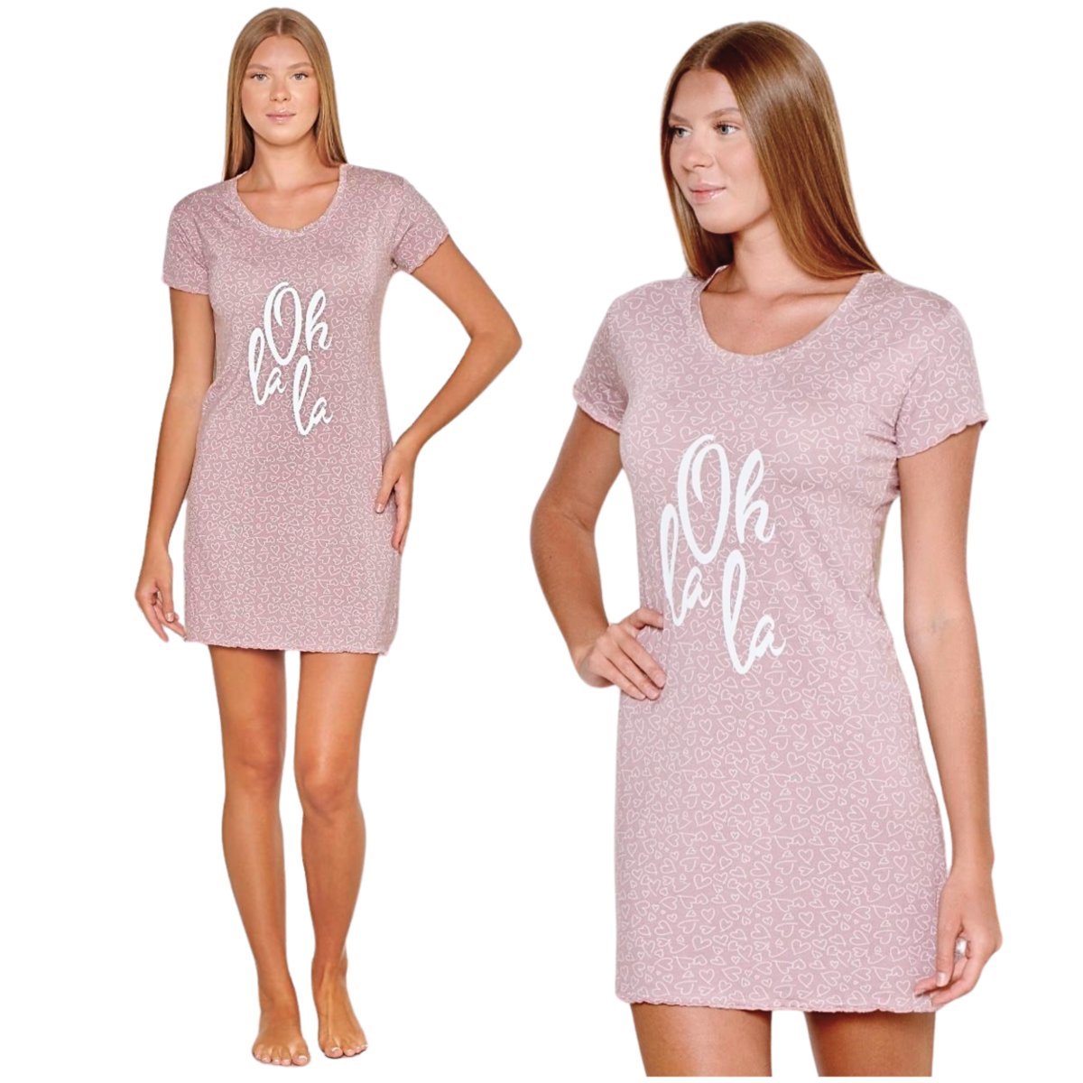 KOSZULA NOCNA DAMSKA MORELLA Z WISKOZY WISKOZA KRÓTKI RĘKAW LETNIA KRÓTKA NA LATO KOBIECA XXL
