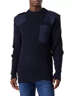 Bluzy męskie - Mil-Tec BW granatowy sweter męski, niebieski, 54 - miniaturka - grafika 1