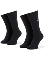 Skarpetki damskie - Tommy Hilfiger Zestaw 2 par wysokich skarpet unisex 371111 Granatowy - miniaturka - grafika 1