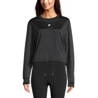 Koszulki i topy damskie - Fila Damska koszulka Rimini Cropped Crew, Czarne piękno, XS - miniaturka - grafika 1
