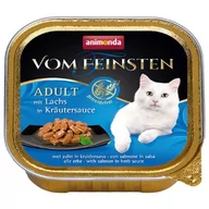 Mokra karma dla kotów - Animonda Vom Feinsten Adult Nograin W Sosie, 6 X 100 G - Łosoś W Sosie Ziołowym - miniaturka - grafika 1