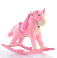 Zabawki na biegunach - Euro Baby Konik na biegunach z dźwiękami różowy EB707 - miniaturka - grafika 1
