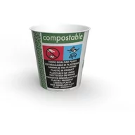 Naczynia i sztućce jednorazowe - Kubki papierowe Green Leaf 100ml 50 szt. 4oz 100% biodegradowalne LV-4-GR VEGWARE - miniaturka - grafika 1