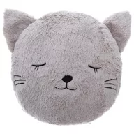 Kołdry i poduszki dla dzieci - Atmosphera for kids Poduszka ozdobna do łóżeczka dziecięcego motyw kotka 27 x 27 cm kolor szary B07TVY8SFY - miniaturka - grafika 1