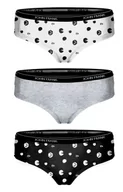 Majtki damskie - Figi damskie hipster Black&amp;White WJF3BW-H04 3-pack, Kolor biało-szaro-czarny, Rozmiar XL, John Frank - Primodo.com - miniaturka - grafika 1